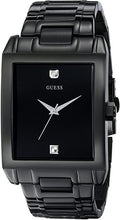 Load image into Gallery viewer, GUESS Men&#39;s U12557G1 Classic Black IP Rectangular Diamond Accented Watch
