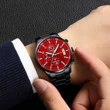 Load image into Gallery viewer, CRRJU Men&#39;s Fashion Stainless Steel Watches Date Waterproof Chronograph Wristwatches,Stainsteel Steel Band Waterproof Watch
