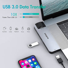 Load image into Gallery viewer, USB C Adapter for MacBook Pro MacBook Air 13 15 16 inch 2020/2019/2018, USBC HDMI Dongle with 4K HDMI,1*USB 3.0&amp;1*USB 2.0 Port,Gigabit Ethernet,SD/TF Reader,Thunderbolt 3 and USB C Port
