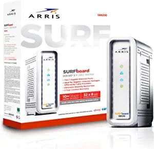 ARRIS SURFboard SB8200 DOCSIS 3.1 Gigabit Cable Modem | Approved for Cox, Xfinity, Spectrum & others | White , Max Internet Speed Plan 1000 Mbps