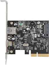 Load image into Gallery viewer, Rosewill RC-509 PCI-E (PCI Express) to USB 3.1 (Type A +Type C) Expansion Card USB 3.1 Gen II SuperSpeed 10Gbps Internal 15-Pin Power Connector USB-C Port 3A Charging Power With Asmedia Chipset
