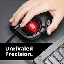 Load image into Gallery viewer, ELECOM Wired Finger-operated Large size Trackball Mouse 8-Button Function with Smooth Tracking, Precision Optical Gaming Sensor Palm Rest Attached(M-HT1URBK)
