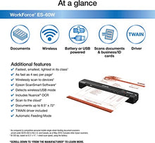 Load image into Gallery viewer, Epson Workforce ES-60W Wireless Portable Sheet-fed Document Scanner for PC and Mac
