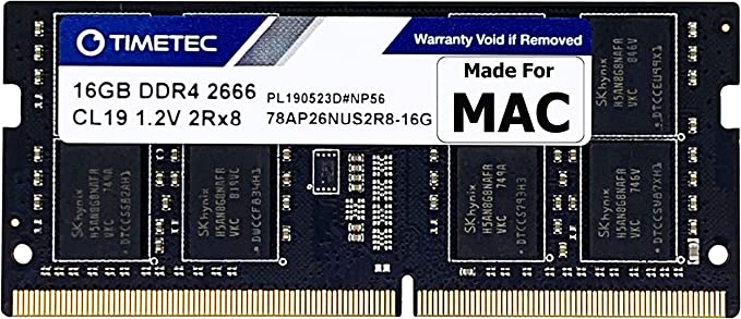 Timetec 16GB Compatible for Apple DDR4 2666MHz for Mid 2020 iMac (20,1 / 20,2) / Mid 2019 iMac (19,1) 27-inch w/Retina 5K Display, Late 2018 Mac Mini (8,1) PC4-21333 / PC4-21300 SODIMM MAC RAM Upgrade