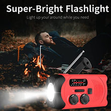 Load image into Gallery viewer, 【New Version】RunningSnail 2000mAh Emergency Crank Radio, AM/FM NOAA Solar Powered Crank Wind Up Radio with SOS Alarm, Bright Flashlight, Emergency Power Bank for CellPhone, Used for Outdoor&amp;Emergency
