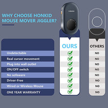 Load image into Gallery viewer, HONKID Undetectable Mouse Mover Jiggler with ON/Off Switch and USB Port Drive-Free,Simulate Physical Automatically Mouse Movement,Prevent Computer Laptop Inactive/Lockdown
