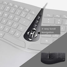 Load image into Gallery viewer, Perixx Periduo-505, Wired USB Ergonomic Split Keyboard and Vertical Mouse Combo with Adjustable Palm Rest and Short Tactical Membrane Keys, US English Layout
