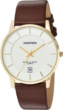 Load image into Gallery viewer, Armitron Men&#39;s 20/5190SVGPBN Date Function Dial Brown Leather Strap Watch
