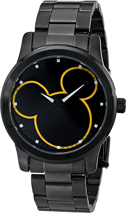 Disney Unisex W001989 Mickey Mouse Analog Display Analog Quartz Black Watch