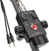 Load image into Gallery viewer, KOERTACOO Camcorder Zoom Controller, Remote Control Zoom, Iris, and Focus Control + 2.5mm and 3.5mm Jack Cable for Panasonic HC-X1 HC-PV100 AG-UX90 AG-UX180 HC-X1000 AG-AC30 AG-AC90 AU-EVA1 Camera.
