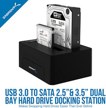 Load image into Gallery viewer, Sabrent USB 3.0 to SATA Dual Bay External Hard Drive Docking Station for 2.5 or 3.5in HDD, SSD with Hard Drive Duplicator/Cloner Function [10TB Support] (EC-DSK2)
