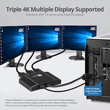 Load image into Gallery viewer, SIIG DisplayPort 1.4 to DisplayPort MST Hub Video Splitter 4K60Hz - DisplayPort Splitter 1 in 3 Out, Multi Stream Transport DisplayPort Hub, DP Daisy Chain Monitor Adapter, Windows Only (CE-DP0P11-S1)
