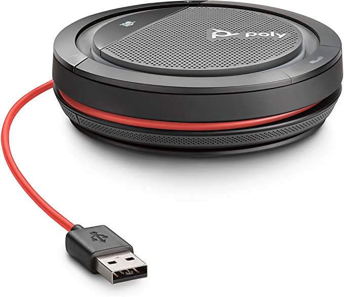 Poly - Calisto 3200 Wired Speakerphone (Plantronics) - Personal Portable Speakerphone for Conference Calls- USB-A Compatible - Connect to your PC/Mac - Works with Teams, Zoom & more