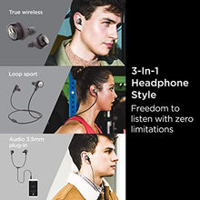 Load image into Gallery viewer, Motorola Tech3 3-in-1 Smart True Wireless Headphones - Cordless Earbuds, Sport Wire, Audio Plug-in - Sweatproof, Built-in Microphone, Charging Case with Cable Storage System - Mocha-Bronze
