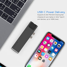 Load image into Gallery viewer, PureFix USB C Hub Adapter, 7-in-2 Extension with Gigabit Ethernet, 4K HDMI, Type- C 100W PD &amp; 40Gbps, 2 USB-A 3.0, SD &amp; MicroSD/TF Card Reader for 2016-2020 MacBook Pro 13&#39; 15&#39; 16&#39; &amp; 2020 MacBook Air
