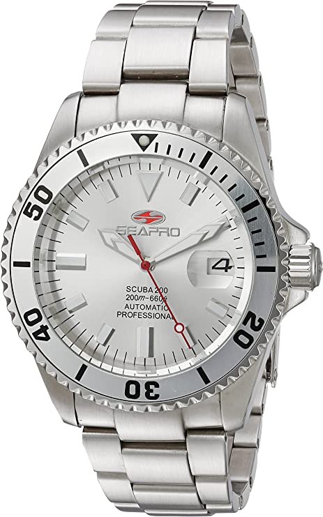 Seapro Men's SP4310 Scuba 200 Analog Display Automatic Self Wind Silver Watch