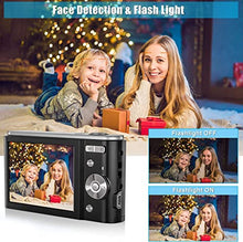 Load image into Gallery viewer, 2.7K Digital Camera AiTechny Vlogging Camcorder 44MP Kids Camera, 16X Digital Zoom Compact Camera, Rechargeable Mini Camera for Kids Beginners, Birthday Gifts, Black
