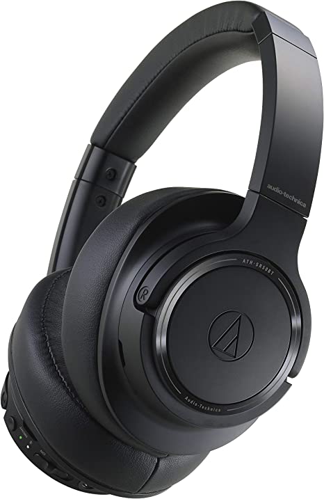 Audio-Technica ATH-SR50BT Bluetooth Wireless Over-Ear Headphones, Black (ATH-SR50BTBK)