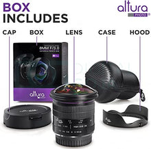 Load image into Gallery viewer, Altura Photo 8mm f/3.0 Professional for Canon Wide Angle Lens Aspherical Fisheye Lens for Canon EOS 90D 80D 77D Rebel T8i T7 T7i T6i T6s T6 T100 SL2 SL3 DSLR Cameras with Canon EF Lens Mount
