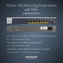 Load image into Gallery viewer, NETGEAR 10-Port PoE 10G Multi-Gigabit Smart Switch (MS510TXPP) - Managed, with 8 x PoE+ @ 180W, 1 x 10G, 1 x 10G SFP+, Desktop or Rackmount, and Limited Lifetime Protection
