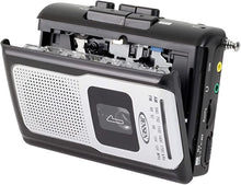 Load image into Gallery viewer, Jensen Retro Portable AM/FM Radio Personal Cassette Player Compact Lightweight Design Stereo AM/FM Radio Cassette Player/Recorder &amp; Built in Speaker (Black)
