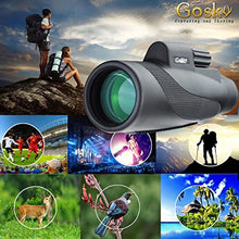 Load image into Gallery viewer, Gosky Titan 12X50 High Power Prism Monocular and Quick Smartphone Holder - Waterproof Fog- Proof Shockproof Scope -BAK4 Prism FMC for Bird Watching Hunting Camping Travelling Wildlife Secenery
