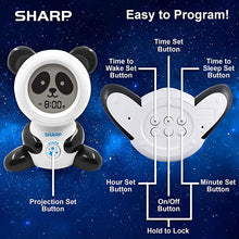 Load image into Gallery viewer, Sharp Ready to Wake Bear Sleep Trainer, Kid’s Alarm Clock for Ready to Rise, Galaxy Projection Nightlight and “Off-to-Bed” Feature – Simple to Set and Use!
