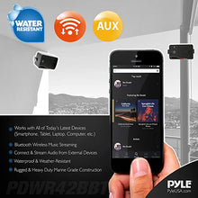 Load image into Gallery viewer, Outdoor Waterproof Wireless Bluetooth Speaker - 3.5 Inch Pair 3-Way Active Passive Weatherproof Wall, Ceiling Mount Dual Speakers System w/Heavy Duty Grill, Patio, Indoor Use - Pyle PDWR42BBT (Black)
