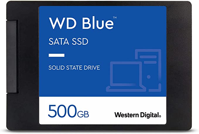 Western Digital 500GB WD Blue 3D NAND Internal PC SSD - SATA III 6 Gb/s, 2.5