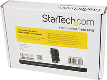 Load image into Gallery viewer, StarTech.com 1 Port Metal Industrial USB to RS422/RS485 Serial Adapter w/ Isolation (ICUSB422IS) Black
