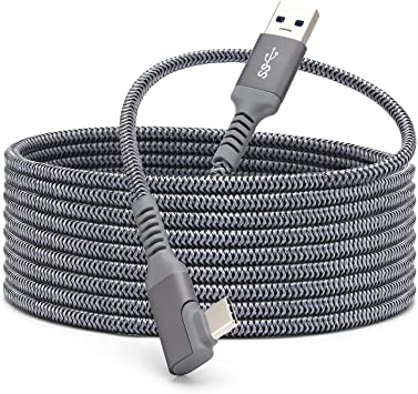 KRX Link Cable Compatible for Oculus Quest 2, Fast Charing & PC Data Transfer USB C 3.2 Gen1 Cable for VR Headset and Gaming PC