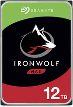 Load image into Gallery viewer, Seagate IronWolf 12TB NAS Internal Hard Drive HDD – 3.5 Inch SATA 6Gb/s 7200 RPM 256MB Cache for RAID Network Attached Storage – Frustration Free Packaging (ST12000VN0008)
