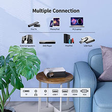 Load image into Gallery viewer, Mini Projector, GooDee W18 WiFi Movie Projector with Synchronize Smartphone Screen with 1080P Support and 200’’ Video Projector Support TV Stick, HDMI, VGA, USB, Laptop, PS4, and iOS/Android Phone
