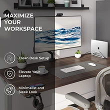 Load image into Gallery viewer, HumanCentric Vertical Laptop Stand for Desks (Matte Black) | Adjustable Holder to Dock Apple MacBook, MacBook Pro, and Other Laptops to Organize Work &amp; Home Office
