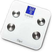 Load image into Gallery viewer, Ozeri Touch 440 lbs Total Body Bath Scale – Measures Weight, Fat, Muscle, Bone &amp; Hydration with Auto Recognition and Infant Tare Technology
