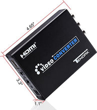 Load image into Gallery viewer, Tendak HDMI to Composite 3RCA AV S-Video R/L Audio Vdieo Converter Adapter Upscaler Support 720P/1080P with RCA/S-Video Cable for PC Laptop Xbox PS3 TV STB VHS VCR Camera Blue-Ray DVD
