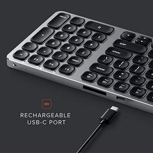 Load image into Gallery viewer, Satechi Compact Backlit Bluetooth Keyboard – Wireless Bluetooth 5.0 &amp; Multi-Device Sync – Compatible with 2020/2018 MacBook Air, 2020/2018 iPad Pro, 2020/2019 MacBook Pro, 2012 &amp; Later Mac Devices
