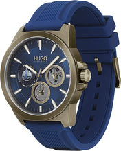 Load image into Gallery viewer, HUGO by Hugo Boss Men&#39;s #Twist Stainless Steel Quartz Watch with Silicone Strap, Blue, 22 (Model: 1530130)
