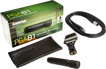 Load image into Gallery viewer, Shure PGA81-XLR Cardioid Condenser Instrument Microphone with 15&#39; XLR-XLR Cable
