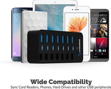 Load image into Gallery viewer, Sabrent 36W 7-Port USB 3.0 Hub with Individual Power Switches and LEDs Includes 36W 12V/3A Power Adapter (HB-BUP7)
