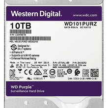 Load image into Gallery viewer, Western Digital 10TB WD Purple Surveillance Internal Hard Drive - SATA 6 Gb/s, , 256 MB Cache, 3.5" - WD101PURZ (Old Version)
