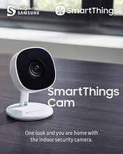 Load image into Gallery viewer, Samsung SmartThings Indoor Security Camera (GP-U999COVLBDA), 1080P HD Video with HDR, Night Vision, Advanced Motion Detection, and Two-Way Audio – Black/White
