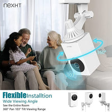 Load image into Gallery viewer, NexHT Indoor Security Camera, 1080P HD Smart Wired Cam for Baby, Pet, Elderly with 360 Degree Pan, Night Vision, Motion Detection and 2-Way Audio
