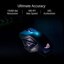 Load image into Gallery viewer, ASUS ROG Spatha X Wireless Gaming Mouse (Magnetic Charging Stand, 12 Programmable Buttons, 19,000 DPI, Push-fit Hot Swap Switch Sockets, ROG Micro Switches, ROG Paracord and Aura RGB lighting)
