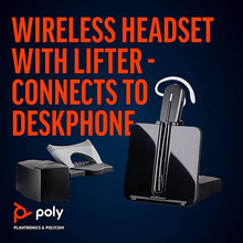 Load image into Gallery viewer, Plantronics - CS540 Wireless DECT Headset with Lifter (Poly) - Single Ear (Mono) Convertible (3 wearing styles) - Connects to Desk Phone - Noise Canceling Microphone
