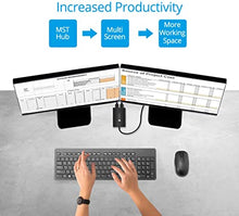 Load image into Gallery viewer, gofanco Prophecy 1x2 Mini DisplayPort 1.2 to Dual DisplayPort Adapter - 2 Port DP MST Hub with Extended Display Mode - 4K @30Hz (for Windows PCs, Not MacOS Compatible), TAA Compliant (PRO-MSTmDP2DP)
