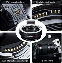 Load image into Gallery viewer, VILTROX EF-EOS M Mount Camera Adapter,Autofocus Lens Converter Ring,EF-M Lens Adapter Compatible with Canon EF/EF-S Series Lens/Canon EOS M Series Mirrorless Camera EOS M1 M2 M3 M5 M6 M10 M100
