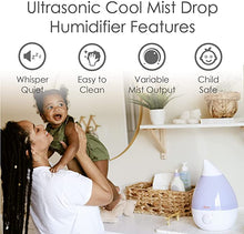 Load image into Gallery viewer, Crane Ultrasonic Cool Mist Humidifier, Filter-Free, 1 Gallon, for Home Bedroom Baby Nursery and Office, White
