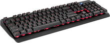 Load image into Gallery viewer, Thermaltake Tt eSPORTS Challenger Edge Aluminum Faceplate 8 Color LED Backlighting Fast Response Key Anti-Ghosting Membrane Gaming Keyboard KB-CHE-MBBLUS-01, Black
