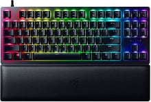 Load image into Gallery viewer, Razer Huntsman V2 TKL Tenkeyless Gaming Keyboard: Fastest Linear Optical Switches Gen2 w/Sound Dampeners &amp; 8000Hz Polling Rate - Detachable TypeC Cable - Doubleshot PBT Keycaps - Ergonomic Wrist Rest
